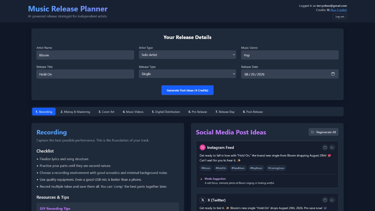 Music-Release-Planner_720 How To Build A Music Fanbase Fast ebook cover